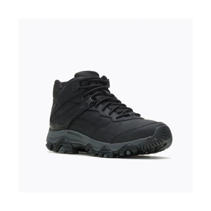⁦Merrell Men's Moab Adventure 3 Mid WP Shoes - حذاء ميريل مواب أدفنتشر 3 ميد ووتر بروف للرجال لون أسود⁩ - الصورة ⁦2⁩