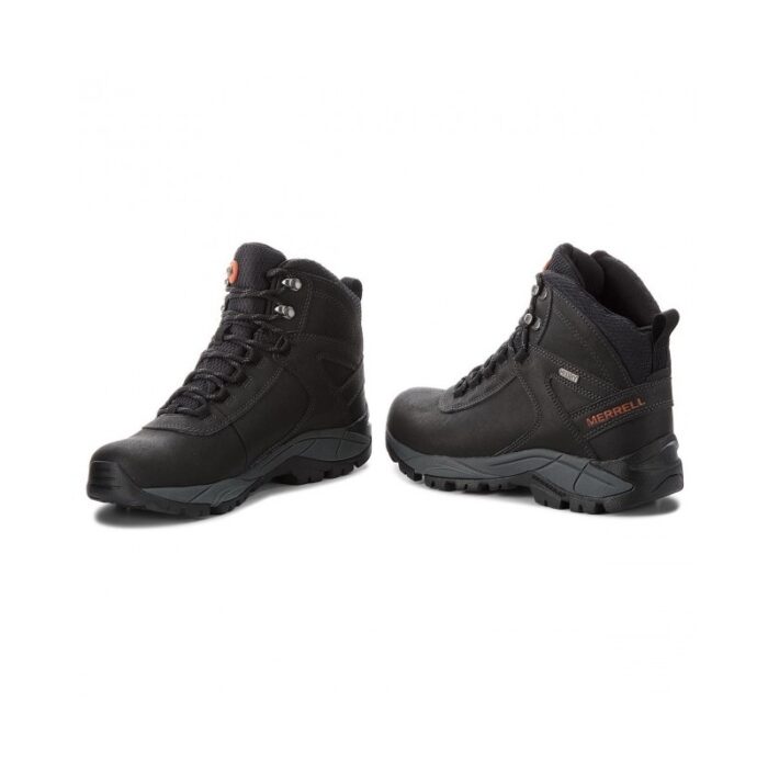 ⁦Merrell Men's Vego Mid Leather Waterproof Shoes - حذاء ميريل جلد فيجو ميد ووتر بروف للرجال لون أسود⁩ - الصورة ⁦2⁩