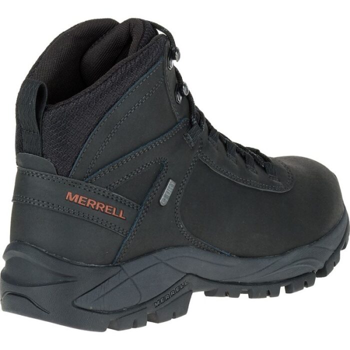 ⁦Merrell Men's Vego Mid Leather Waterproof Shoes - حذاء ميريل جلد فيجو ميد ووتر بروف للرجال لون أسود⁩ - الصورة ⁦10⁩