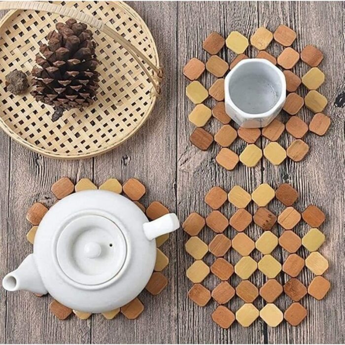 ⁦كوستر بامبو دائري⁩ - الصورة ⁦2⁩