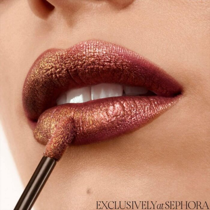 ⁦Sephora Cream Lip Shine Metal Liquid Lip Stick Mystical Flower⁩ - الصورة ⁦2⁩