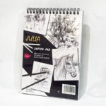 دفتر رسم سكيتش أبيض حجم A5 فلاب سلك من JULIA