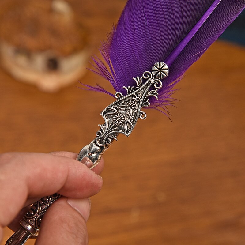 ⁦قلم ريشة انتيك ( 6 رؤوس )⁩ - الصورة ⁦1⁩