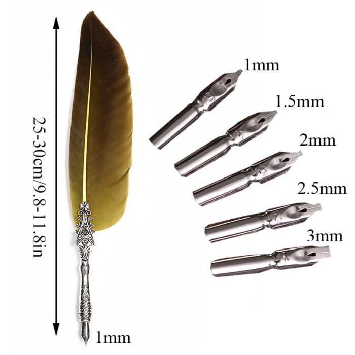 ⁦قلم ريشة انتيك ( 6 رؤوس )⁩ - الصورة ⁦3⁩