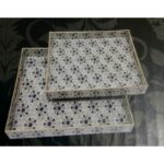 طقم 2 صينية مستطيل