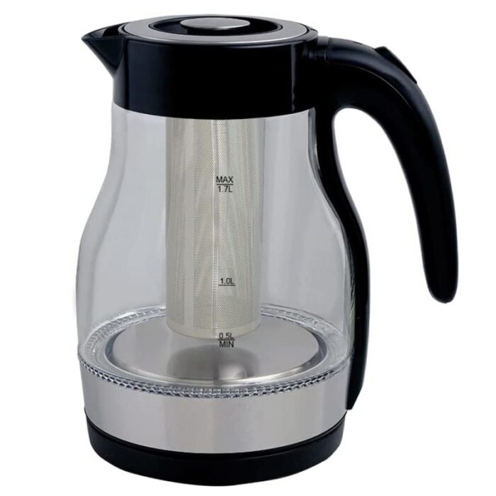 ⁦ابريق كهربائي زجاج سعة 1.7 لترمع مصفاة⁩ - الصورة ⁦5⁩