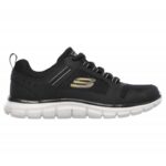 ⁦Skechers Men's Track - Knockhill Shoes - حذاء سكيتشرز تراك - نوك هيل للرجال لون اسود ونعل ابيض⁩ - الصورة ⁦6⁩