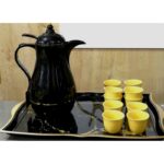 طقم 12 فنجان للقهوة السادة لون أصفر