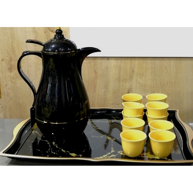 ⁦طقم 12 فنجان للقهوة السادة لون أصفر⁩ - الصورة ⁦1⁩