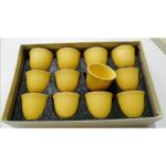 ⁦طقم 12 فنجان للقهوة السادة لون أصفر⁩ - الصورة ⁦2⁩