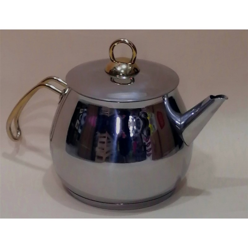 ⁦ابريق شاي ستيل سعة 1 لتر⁩ - الصورة ⁦1⁩