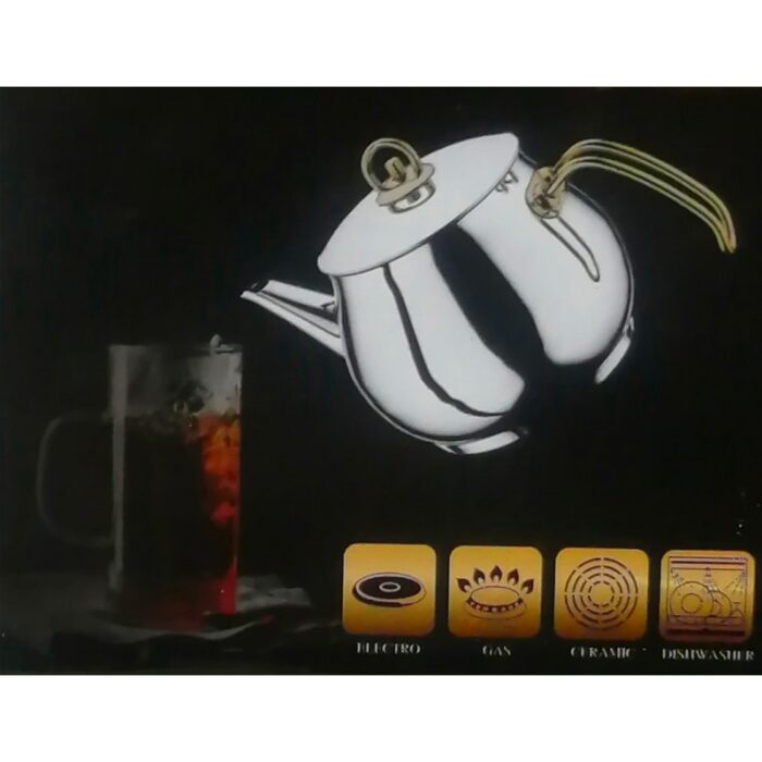 ⁦ابريق شاي ستيل سعة 1 لتر⁩ - الصورة ⁦2⁩