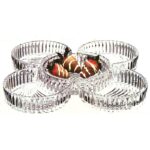 طقم 5 صحون مكسرات وتسالي زجاج