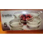 ⁦طقم 5 صحون مكسرات وتسالي زجاج⁩ - الصورة ⁦4⁩