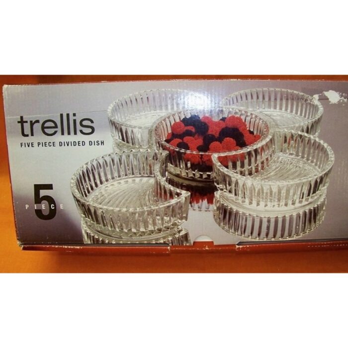 ⁦طقم 5 صحون مكسرات وتسالي زجاج⁩ - الصورة ⁦4⁩