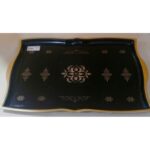 صينية بلاستيك وزجاج أسود مزخرف