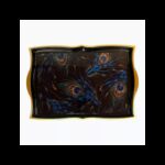 ⁦صينية تقديم بلاستيك وزجاج بتصميم طاووس حجم 47×32سم⁩ - الصورة ⁦7⁩