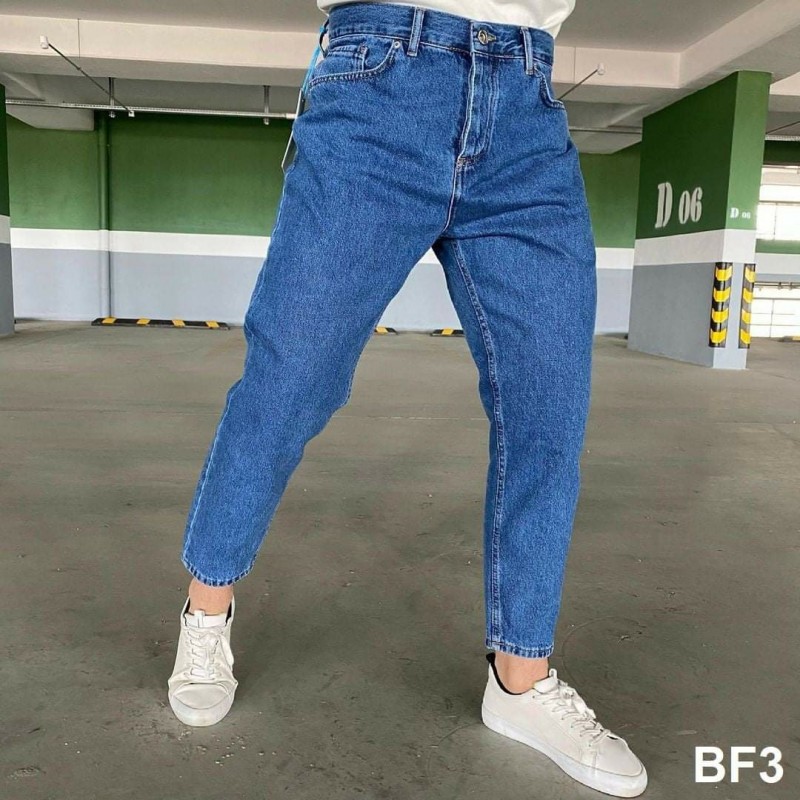 ⁦بنطلون جينز شبابي بوي فرند DENIM BRO لون أزرق⁩ - الصورة ⁦1⁩