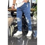 بنطلون جينز شبابي بوي فرند ROTA لون أزرق