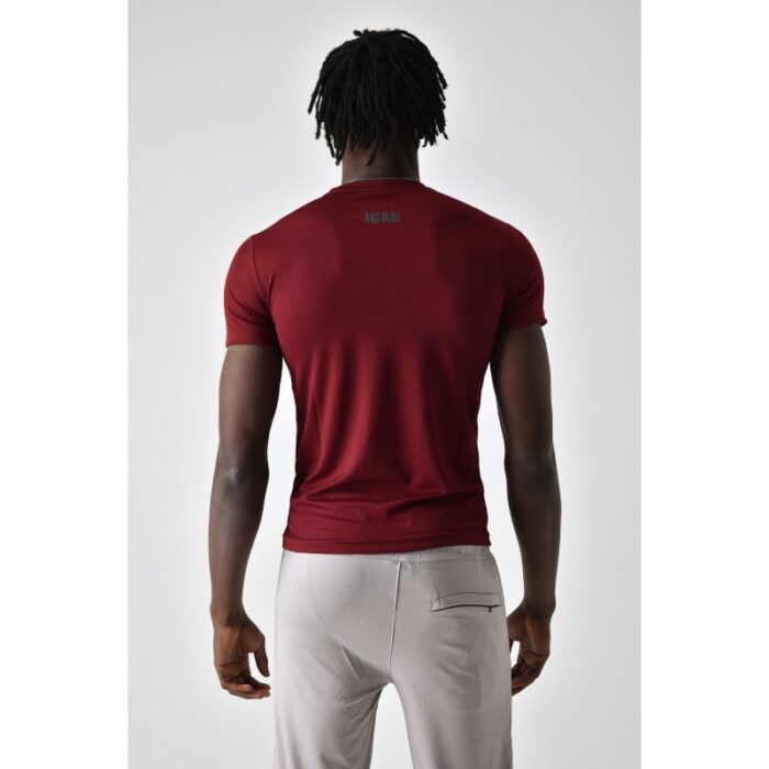 ⁦ICAN DRAY FIT T-SHIRT تيشيرت شبابي دراي فيت لون خمري⁩ - الصورة ⁦3⁩