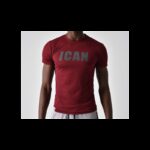 ⁦ICAN DRAY FIT T-SHIRT تيشيرت شبابي دراي فيت لون خمري⁩ - الصورة ⁦5⁩