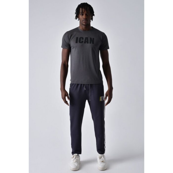 ⁦ICAN DRAY FIT T-SHIRT تيشيرت شبابي دراي فيت لون سكني غامق⁩ - الصورة ⁦5⁩