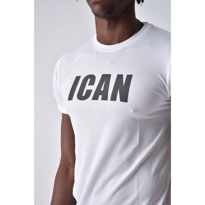 ⁦ICAN DRAY FIT T-SHIRT تيشيرت شبابي دراي فيت لون ابيض⁩ - الصورة ⁦3⁩