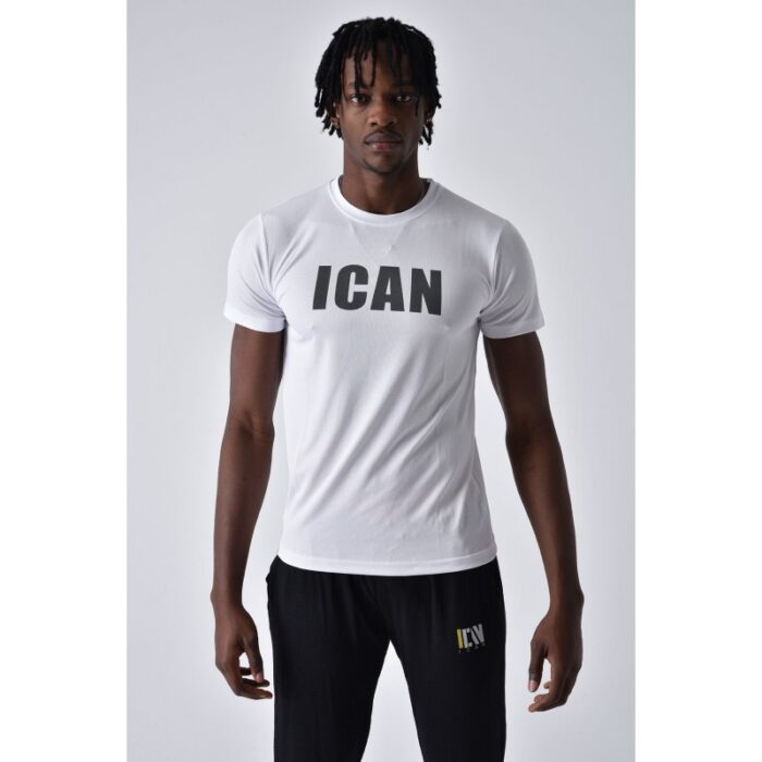 ⁦ICAN DRAY FIT T-SHIRT تيشيرت شبابي دراي فيت لون ابيض⁩ - الصورة ⁦4⁩