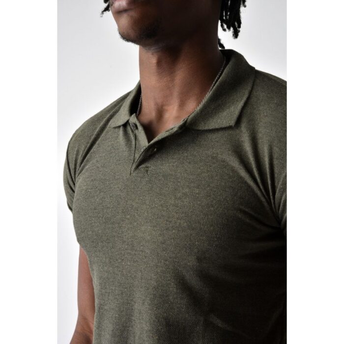 ⁦ICAN POLO T-SHIRT بلوزة بولو تيشيرت شبابي لون زيتي⁩ - الصورة ⁦1⁩