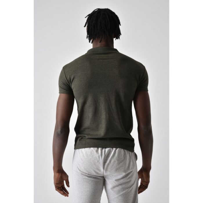 ⁦ICAN POLO T-SHIRT بلوزة بولو تيشيرت شبابي لون زيتي⁩ - الصورة ⁦4⁩