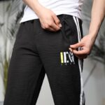 ⁦ICAN WELL BEING TRAINING بنطلون شبابي رجالي صيفي اسود⁩ - الصورة ⁦3⁩