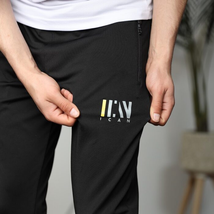 ⁦ICAN TRAINING بنطلون شبابي رجالي صيفي اسود⁩ - الصورة ⁦3⁩