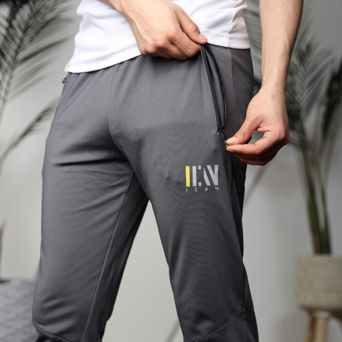 ⁦ICAN TRAINING بنطلون شبابي رجالي صيفي سكني غامق⁩ - الصورة ⁦3⁩