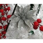 طقم 6 وردات زينة لون فضي