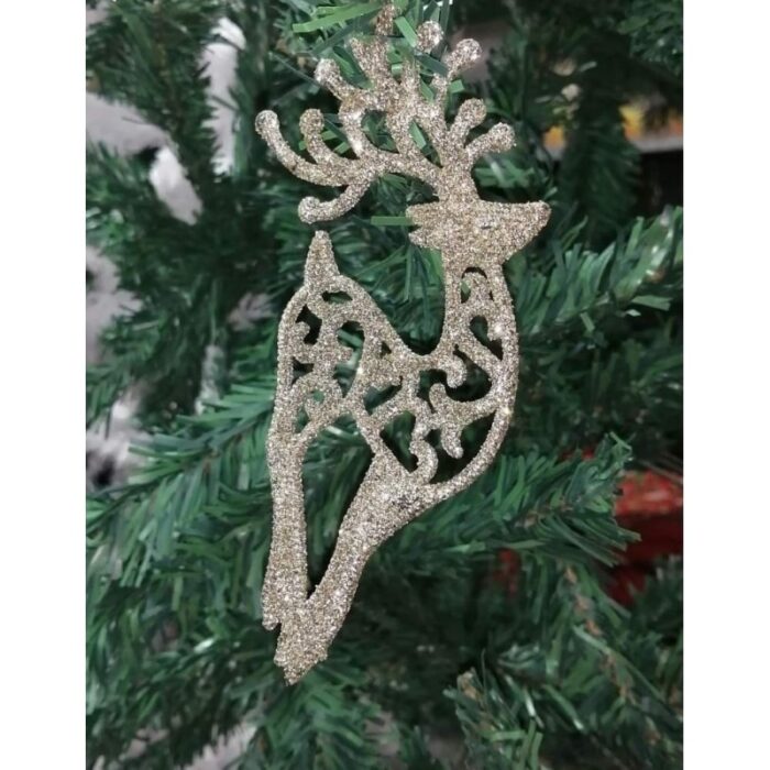 10317511_67db67a6375c8 طقم 6 تعليقات شكل الغزال .. لون ذهبي مع خيوط تعليق - الصورة 1