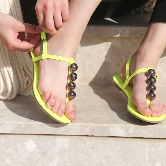 10317550_67db67bd96237 صندل ستاتي زحاف مفتوح لون اخضر - الصورة 1