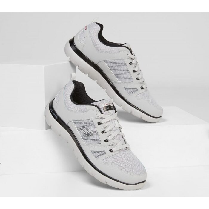 ⁦Skechers Men's Summits New World Shoes  - حذاء سكيتشرز سوميتس نيو ورلد للرجال لون رمادي⁩ - الصورة ⁦2⁩