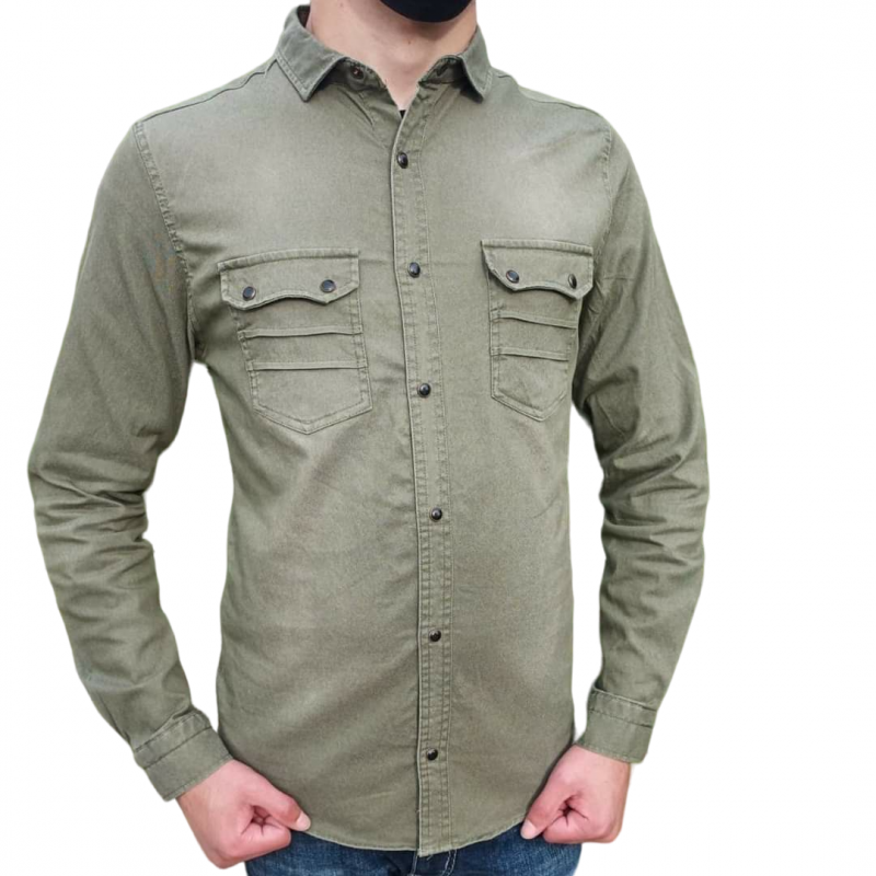 ⁦قميص جيرديني جينز ناعم ليكرا⁩ - الصورة ⁦1⁩