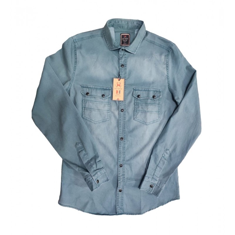 ⁦قميص جيرديني جينز ناعم ليكرا⁩ - الصورة ⁦1⁩