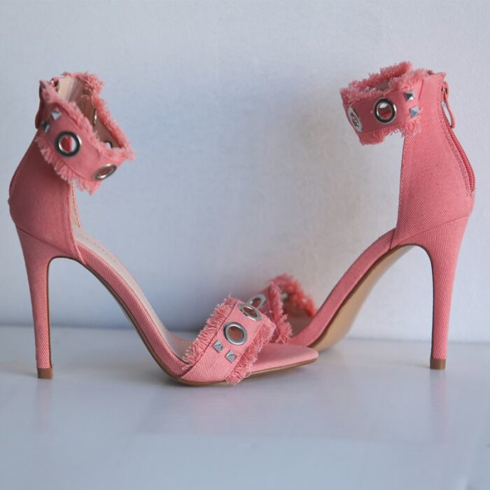 ⁦كعب ستاتي عالي لون زهري⁩ - الصورة ⁦4⁩