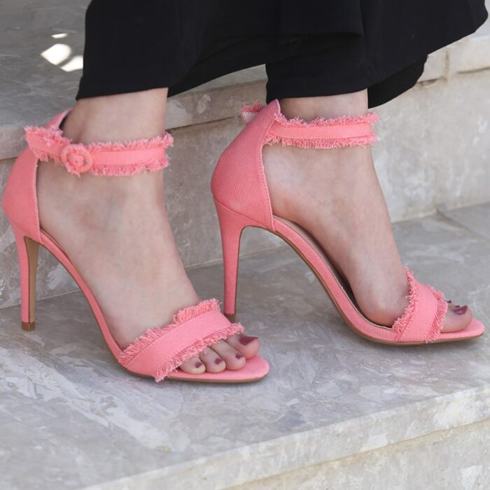 ⁦كعب ستاتي عالي لون زهري⁩ - الصورة ⁦3⁩