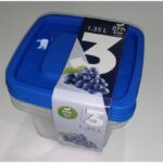 طقم 3 تبرويرات بلاستيك مربع سعة الواحد 1.35 لتر