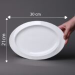 ⁦جاط  بورسلان بيضاوي قياس 30*20.5*1.5 سم⁩ - الصورة ⁦4⁩