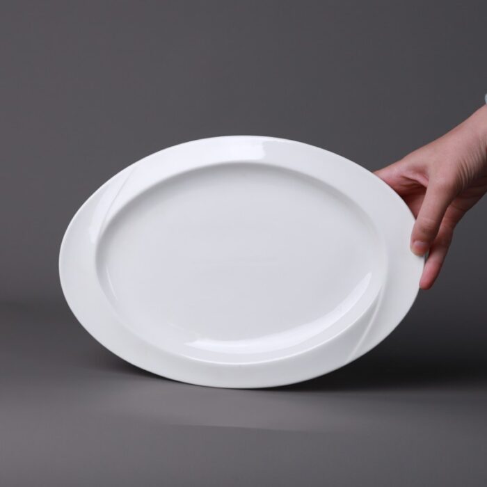 ⁦جاط  بورسلان بيضاوي قياس 30*20.5*1.5 سم⁩ - الصورة ⁦8⁩