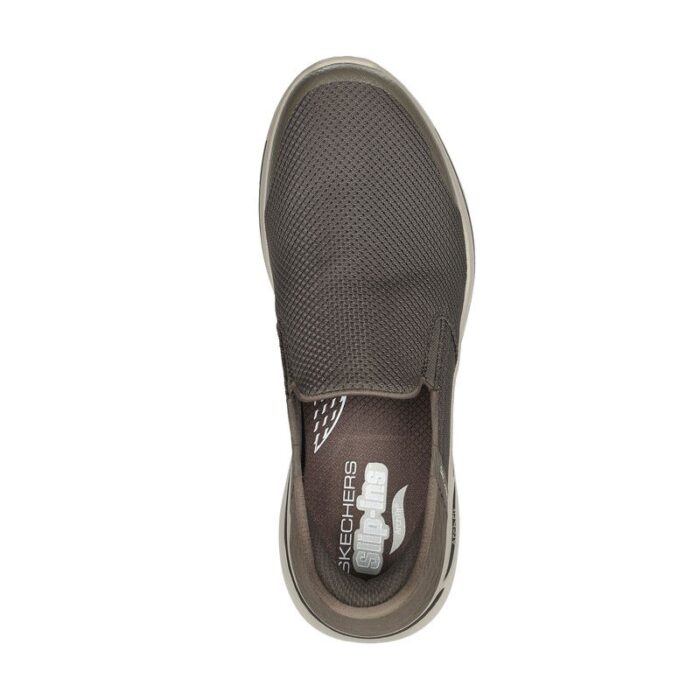 ⁦Skechers Men's Slip-ins: GO WALK Arch Fit - Hands Free Shoes  - حذاء سكيتشرز ليب اون: جو ووك ارتش فيت هاند فري للرجال لون رمادي⁩ - الصورة ⁦2⁩