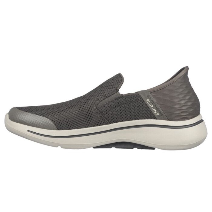⁦Skechers Men's Slip-ins: GO WALK Arch Fit - Hands Free Shoes  - حذاء سكيتشرز ليب اون: جو ووك ارتش فيت هاند فري للرجال لون رمادي⁩ - الصورة ⁦4⁩