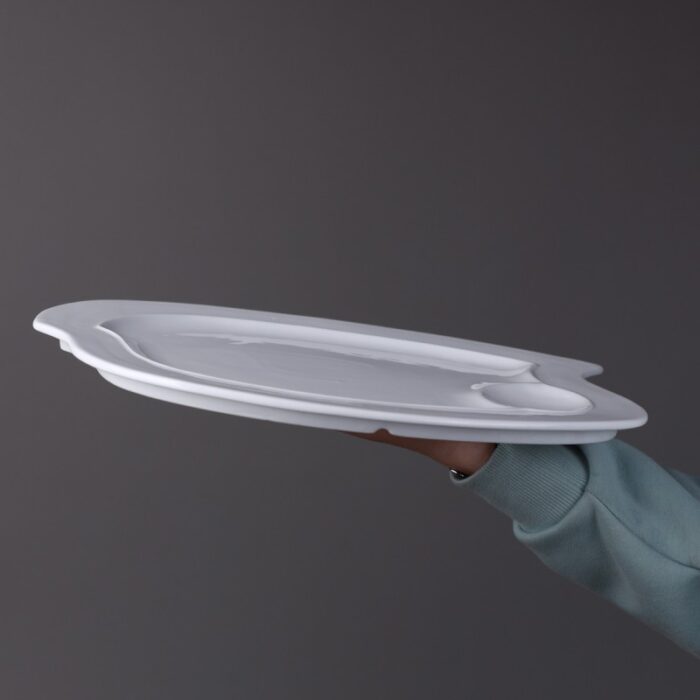 ⁦جاط  بورسلان للبطاطا والكاتشاب قياس 35*27*1.3 سم⁩ - الصورة ⁦8⁩