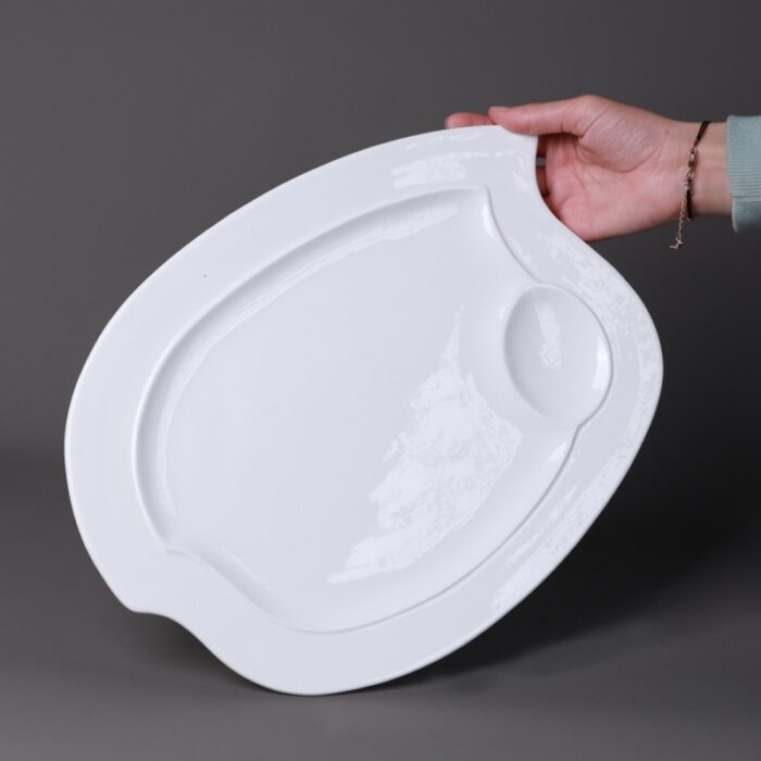 ⁦جاط  بورسلان للبطاطا والكاتشاب قياس 35*27*1.3 سم⁩ - الصورة ⁦9⁩