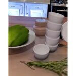 ⁦زبدية بورسلان حفة عريضة 10*10*7.5 سم⁩ - الصورة ⁦2⁩