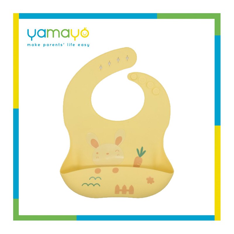 10318327_67db6a51a368f مريلة أطفال سيليكون أرنب لون أصفر من يامايو - الصورة 1